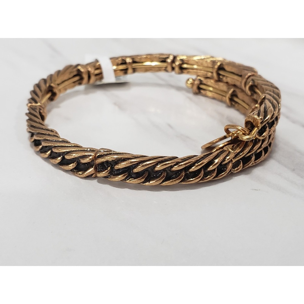 NEW ALEX AND ANI Eve Rope Metal Wrap Bracelet Rafaelian Gold Finish
